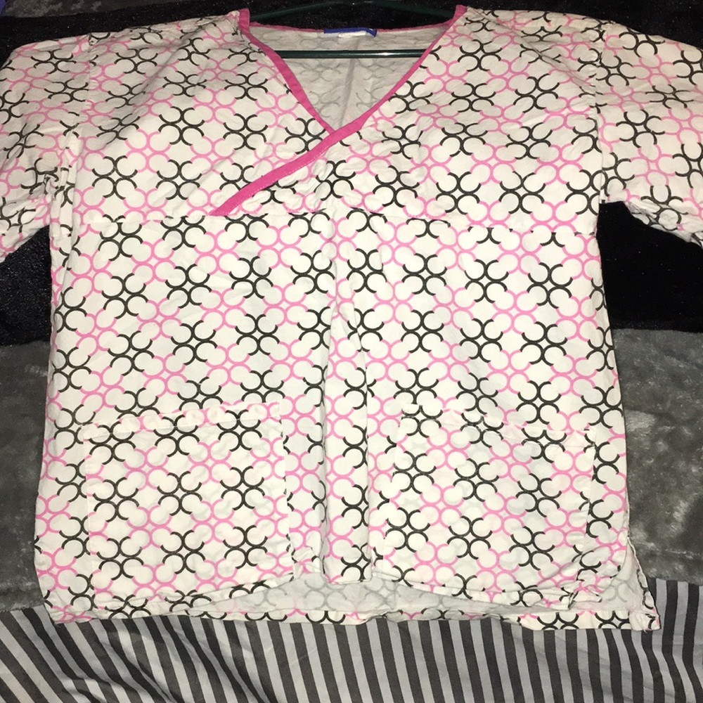 3 pattern design nursing scrub tops